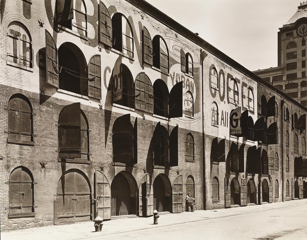 Warehouse, Water and Dock Streets, 1936