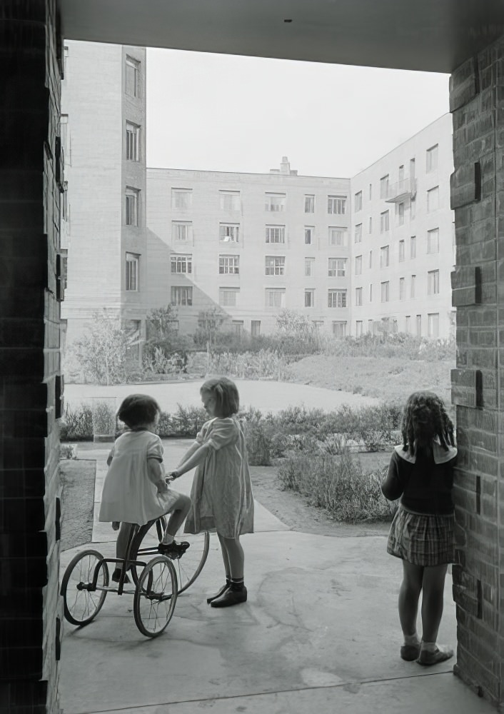 Looking through to garden No 5, 1935.