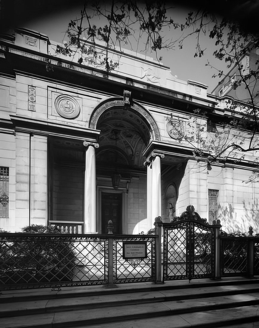 Pierpont Morgan Library at 33 East 36th Street, 1971.