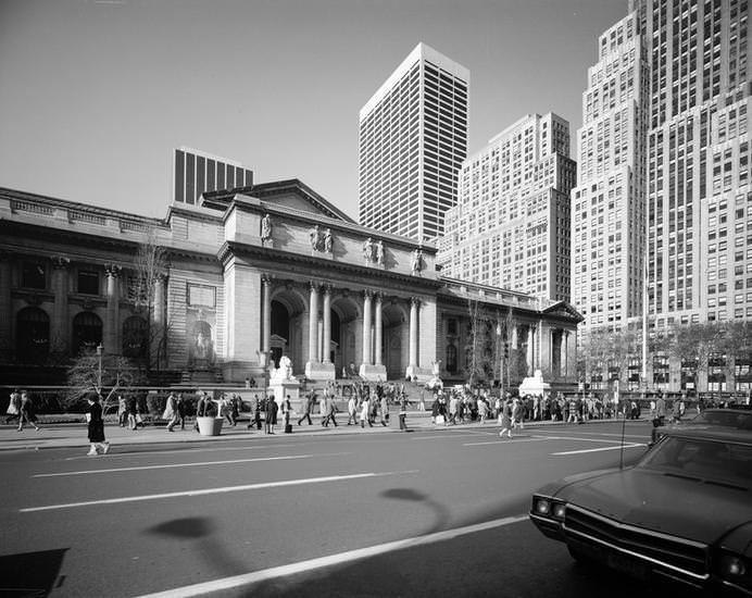 Main branch of the New York Public Library, 1971.