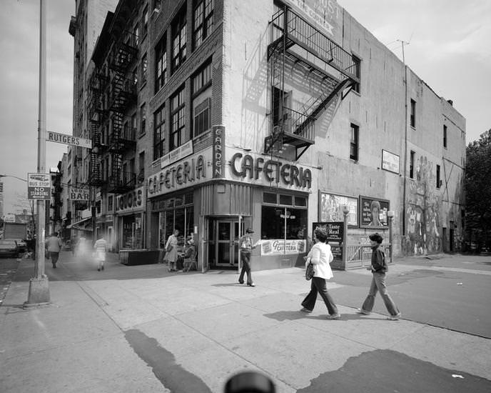 Garden Cafeteria at 165 East Broadway, 1977.