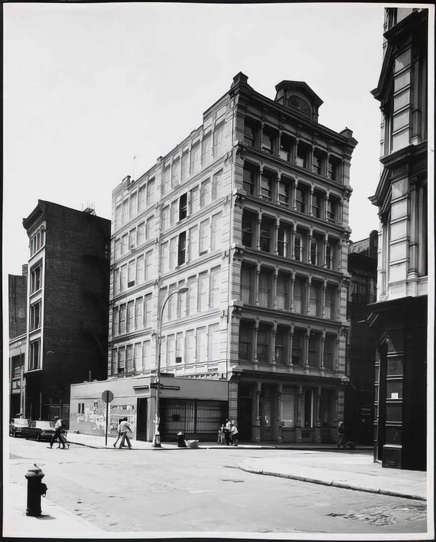 The 112-114 Prince Street building at the intersection of Greene Street, 1978.