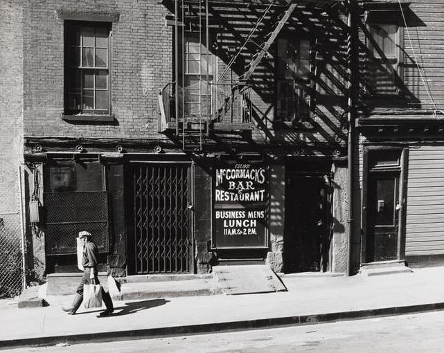 McCormack's Bar & Restaurant at 16 Dover Street, 1975.