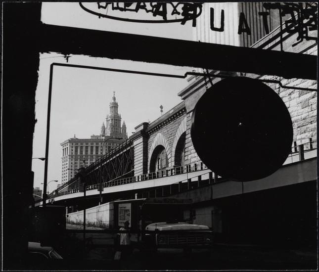 Looking west from the window of 279 Water Street, 1973.