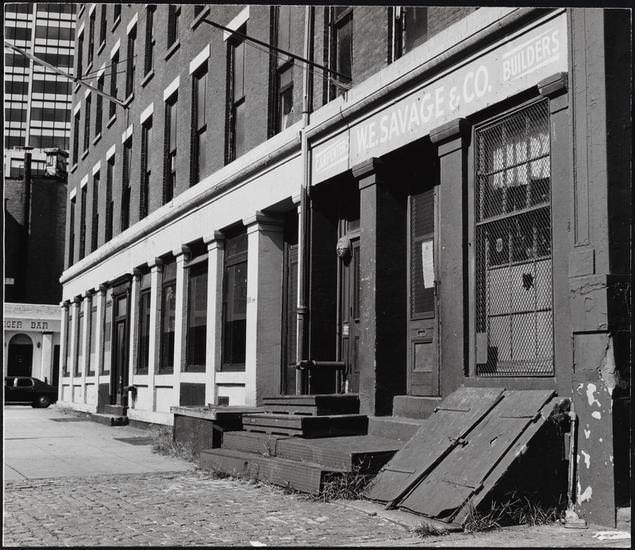 159-163 John Street and W.E. Savage & Co. at 165 John Street, 1975.