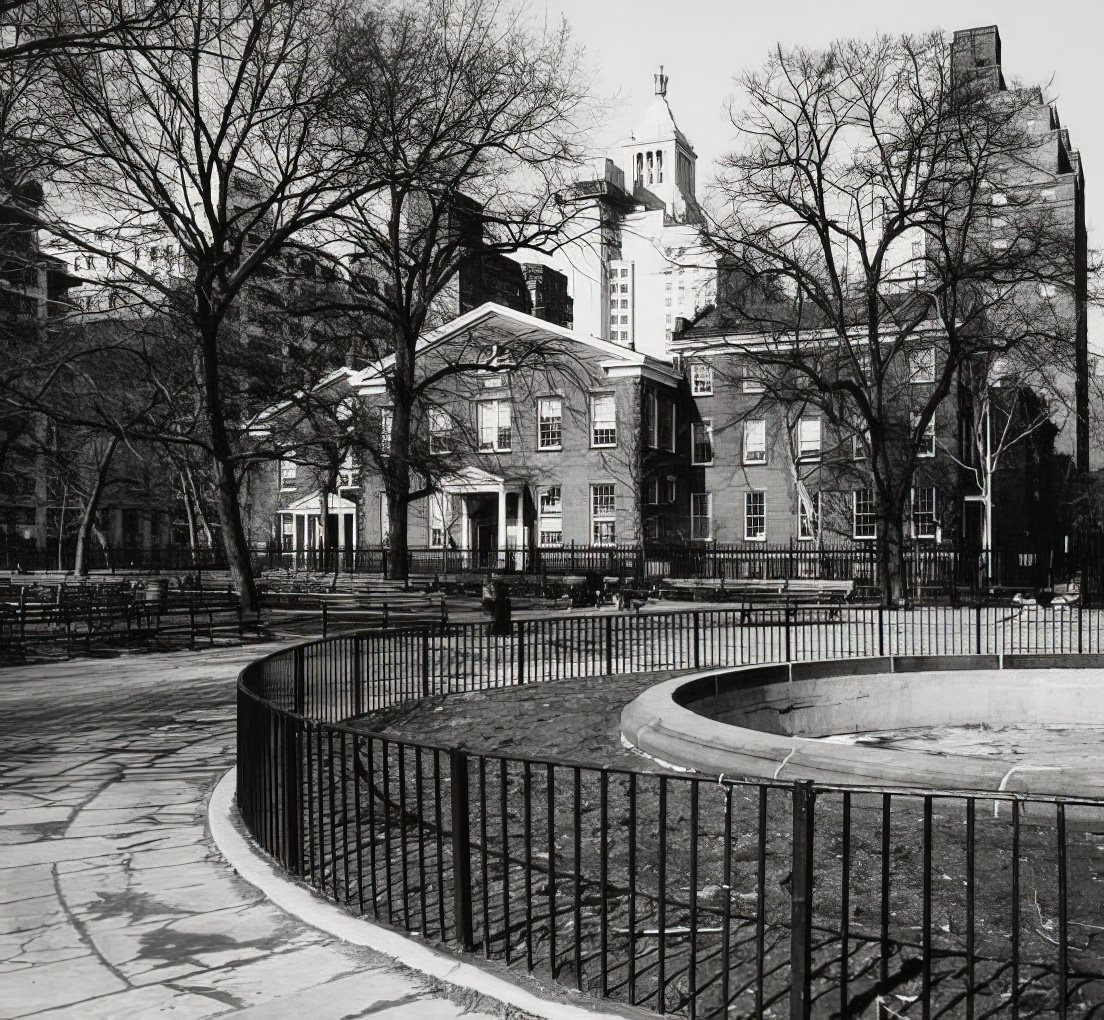 Stuyvesant Square and Friends Meeting House, 1973.