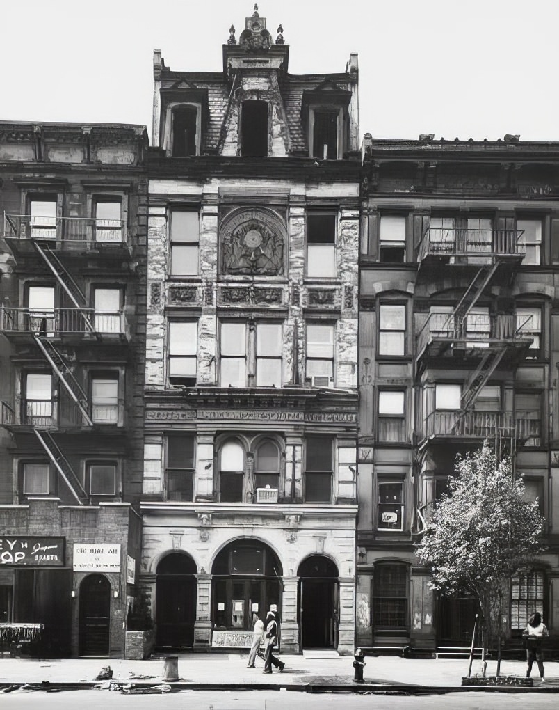 Deutsch-Amerikanische-Schützen Gesellschaft (German-American Shooting Society) building at 12 St. Mark's Place, 1975.