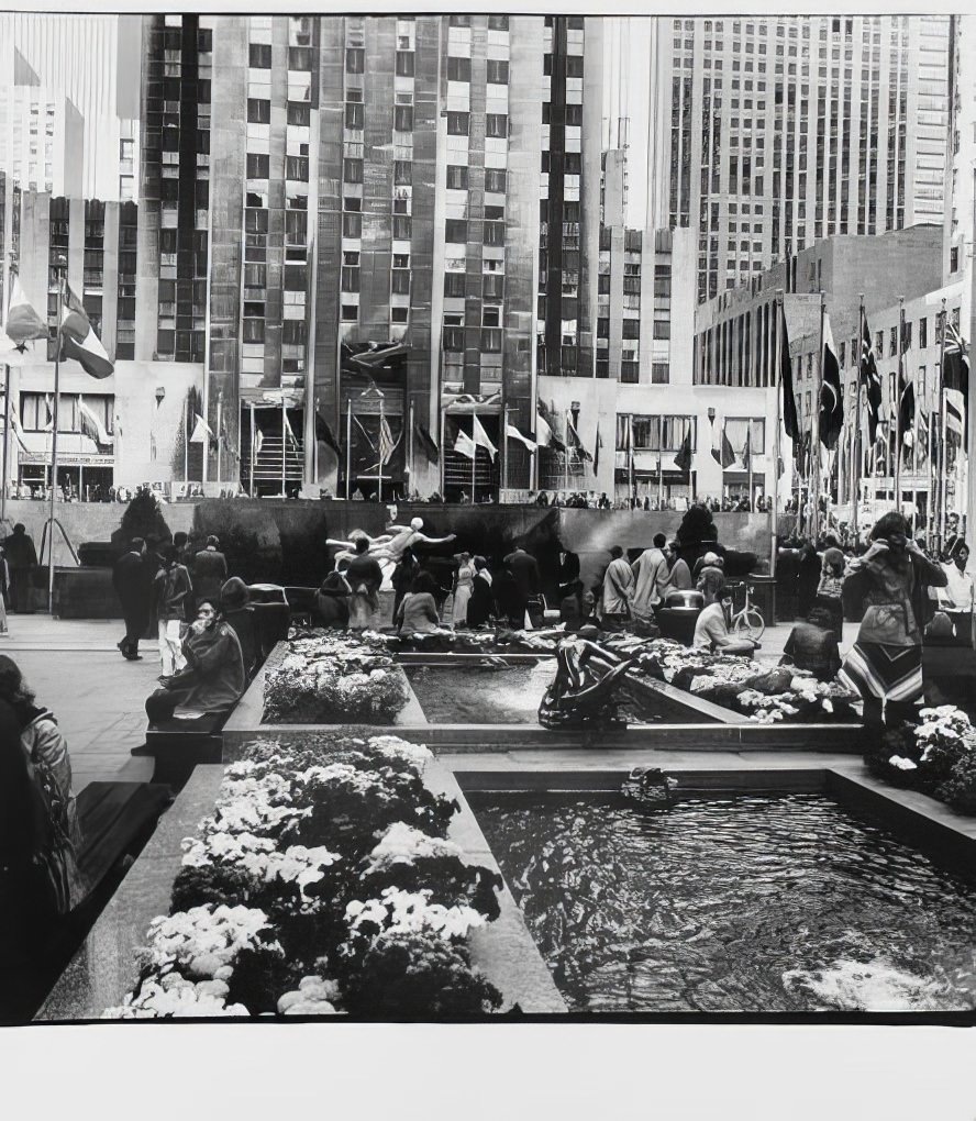 Channel Gardens, Rockefeller Center, 1973