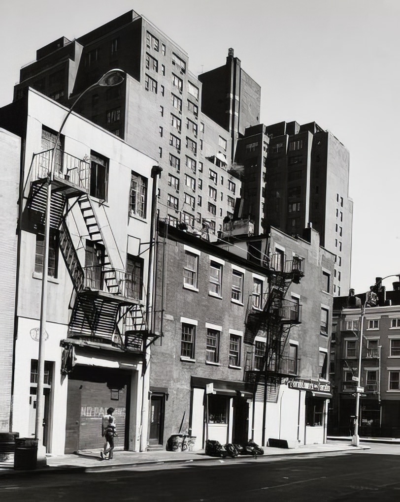 Greenwich and Horatio Streets, with Hornblower's, 1978