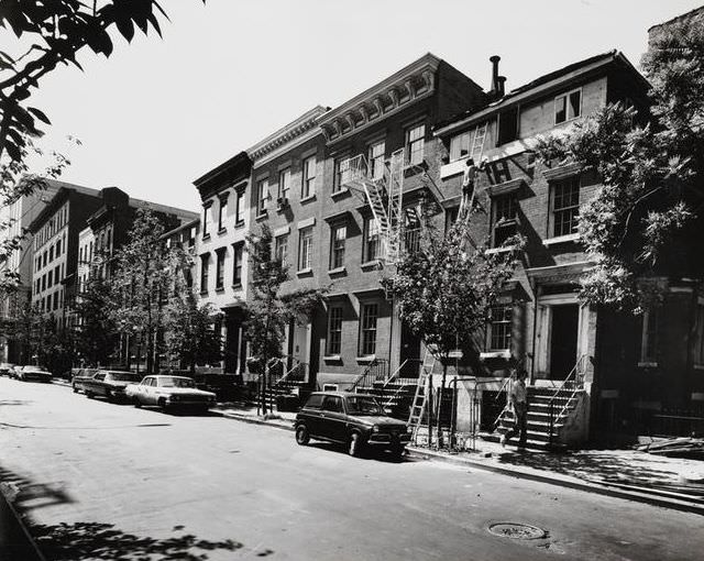 Horatio Street between Greenwich and Washington Streets, north side, 1973