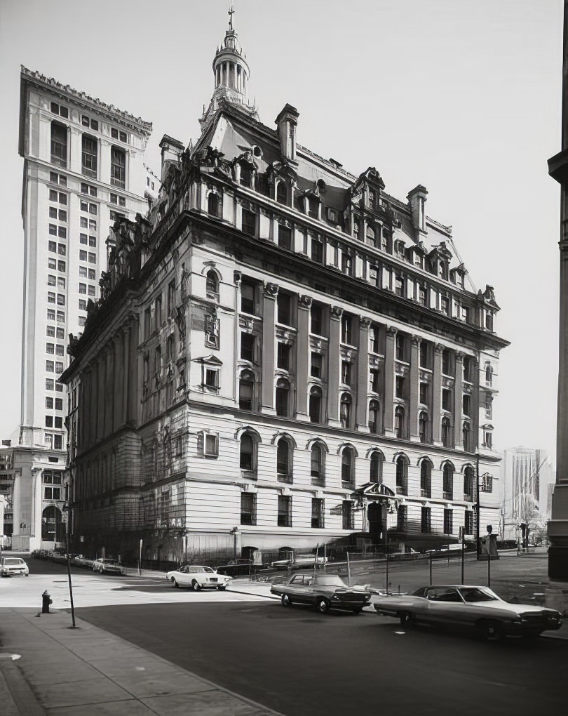 Surrogate's Court, 31 Chambers Street, north façade, 1975