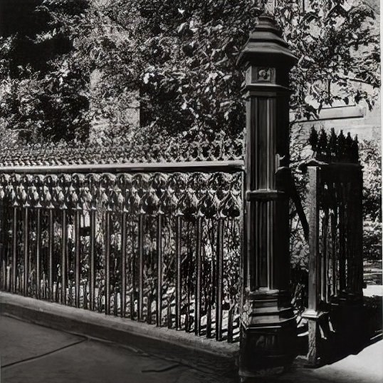 Cast iron fence at the First Presbyterian Church, 48 Fifth Avenue, 1974