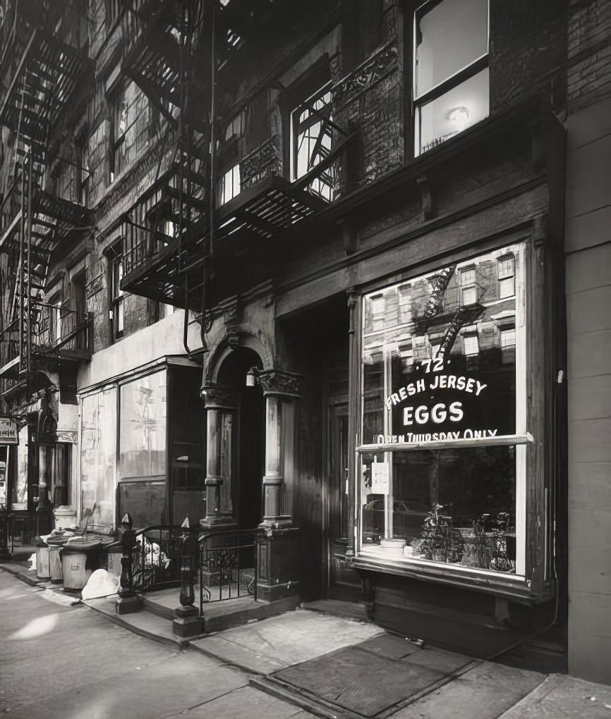 Fresh Jersey Eggs, 72 East 7th Street, 1978