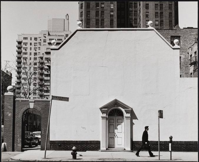 Entrance to Washington Mews on University Place, 1975