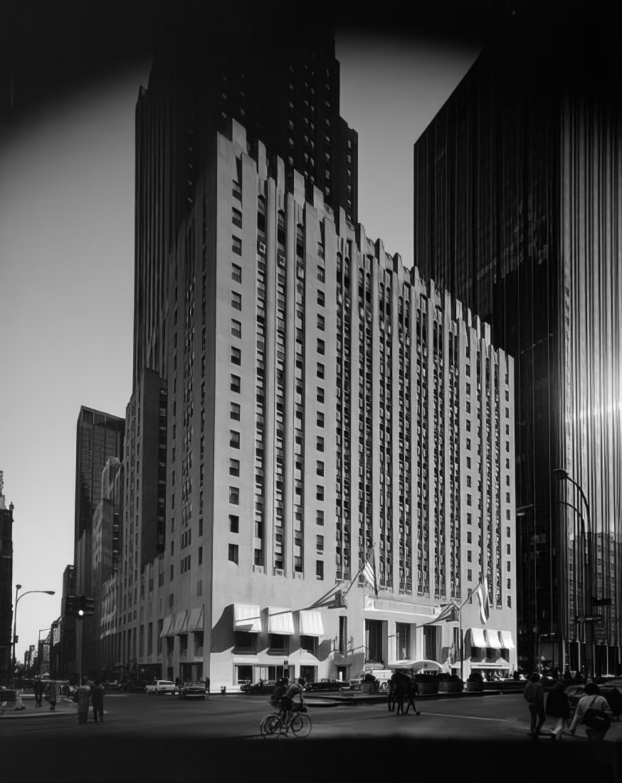 Waldorf-Astoria Hotel at 301 Park Avenue, 1978.