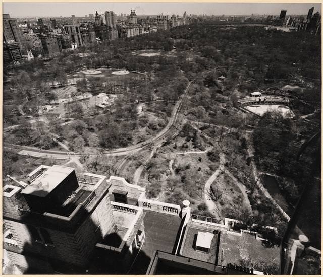 Central Park, aerial view looking north, 1971