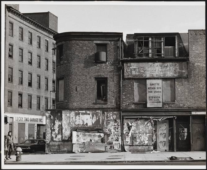 Bowery between Houston and East 1st Streets, east side, 1975