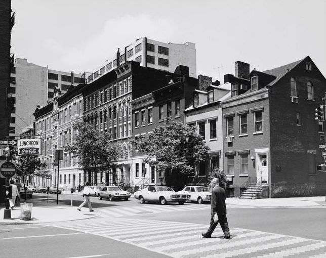 King Street in the Charlton-King-Vandam Historic District, looking west, 1975