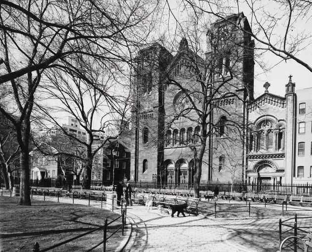 Stuyvesant Square and St. George's Episcopal Church, 1971