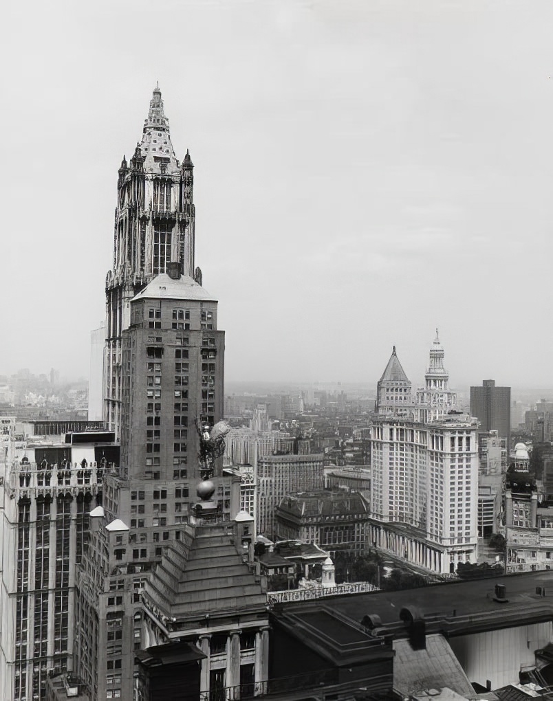 Civic Center, aerial view, 1971