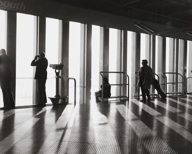 The observation deck of the South Tower of the World Trade Center, 1974