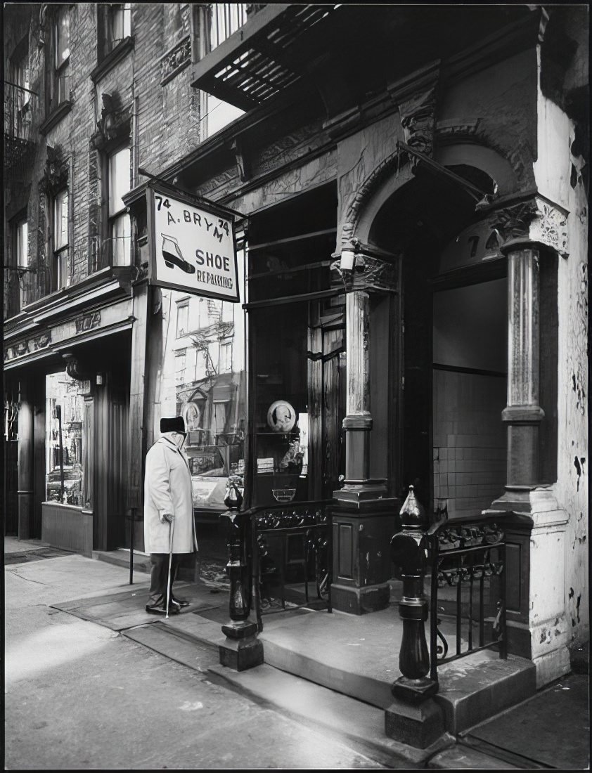 A. Brym Shoe Repairing at 74 East 7th Street, 1978.