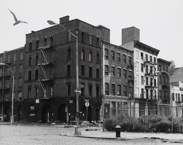 Water Street and Peck Slip, South Street Seaport Historic District, 1973