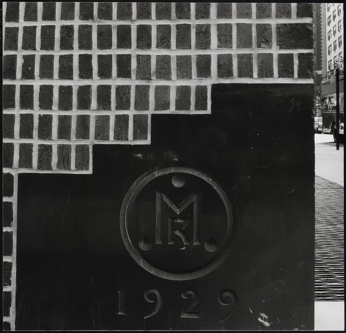 Cornerstone on the Master Building, 310-312 Riverside Drive, 1971