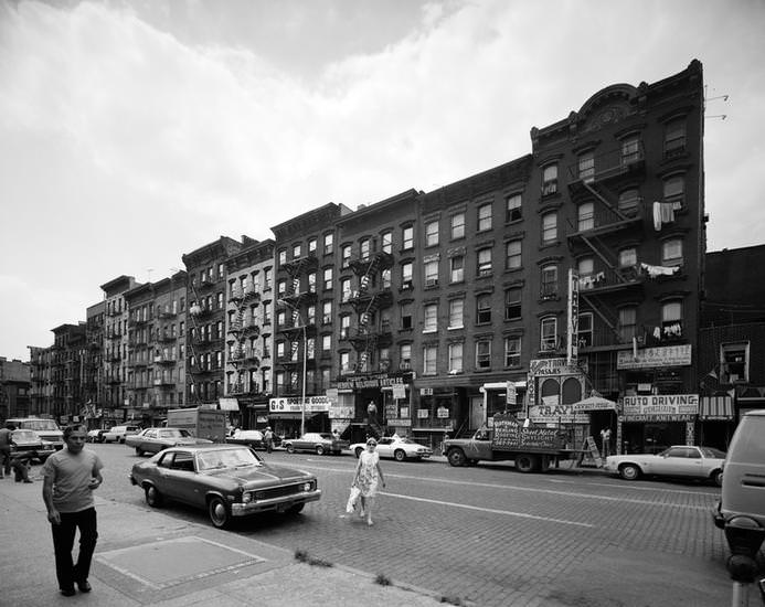 Essex Street between Grand and Hester Streets, 1978.