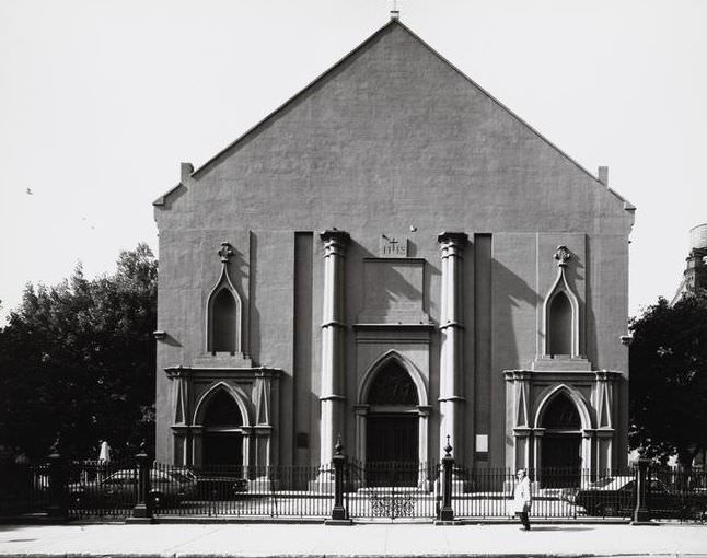 Mott Street entry to St. Patrick's Old Cathedral, 260-264 Mulberry Street, 1977