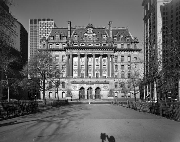 Surrogate's Court (originally Hall of Records) at 31 Chambers Street, 1973.