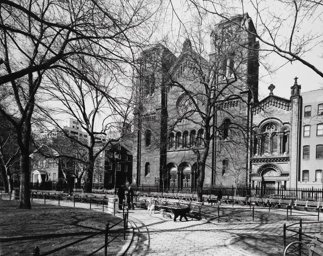 Stuyvesant Square and St. George's Episcopal Church, 1971