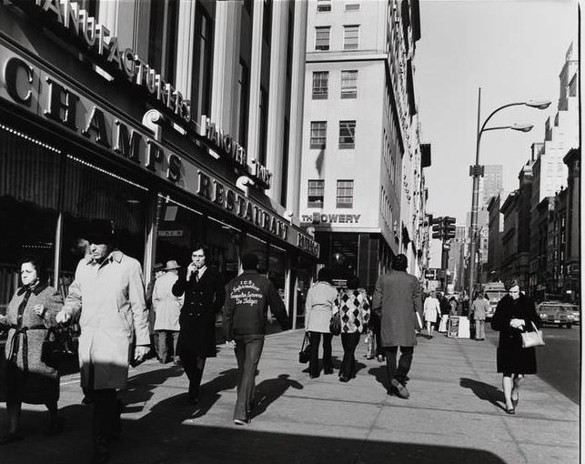 North on Fifth Avenue from the Empire State Building, 1974