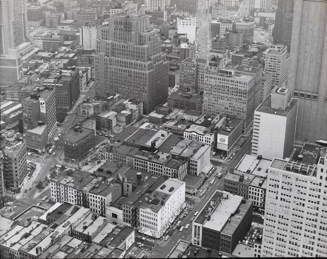 Aerial view of TriBeCa, 1975