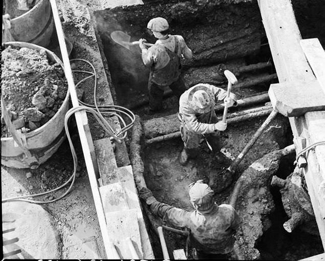 6th Avenue Subway Reconstruction, 42nd Street, 1937.