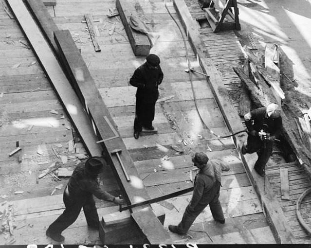 6th Avenue Subway Construction, 48th Street, 1937.