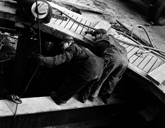 6th Avenue Subway Construction, 13th Street, 1937.