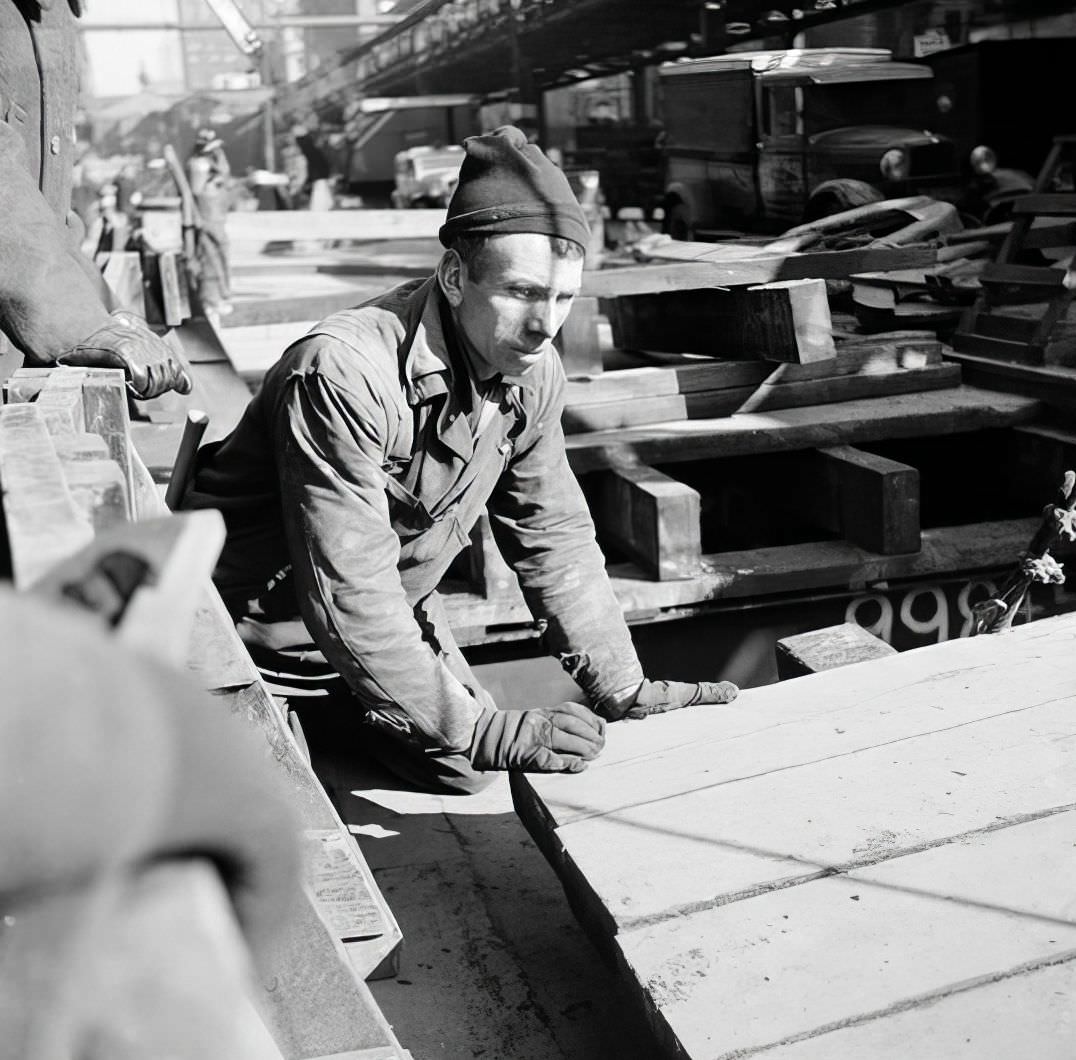 6th Avenue Subway Construction, 18th Street, 1937.