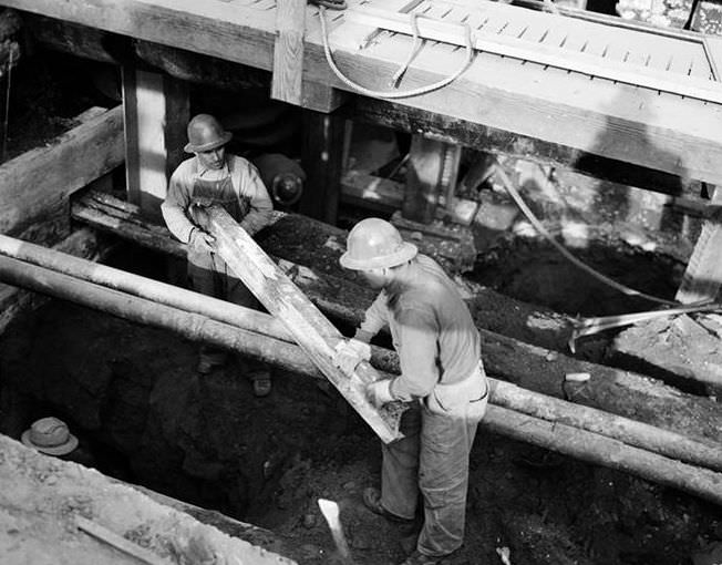 6th Avenue Subway Construction, 17th Street, 1937.