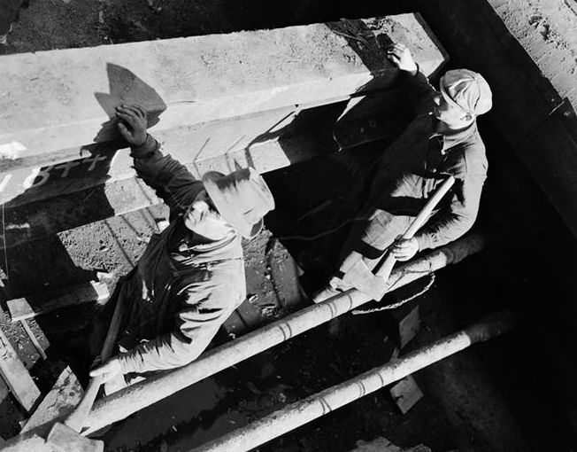 6th Avenue Subway Construction, 18th Street, 1937.