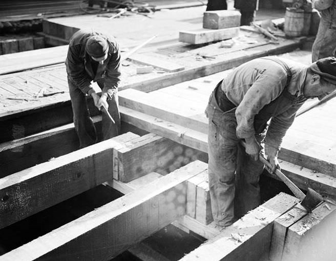 6th Avenue Subway Construction, 32nd Street, 1937.