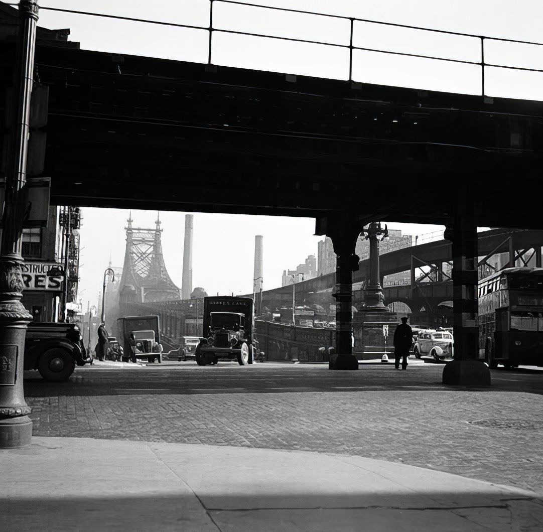 Bridge from under the Elevated Train, 1937.