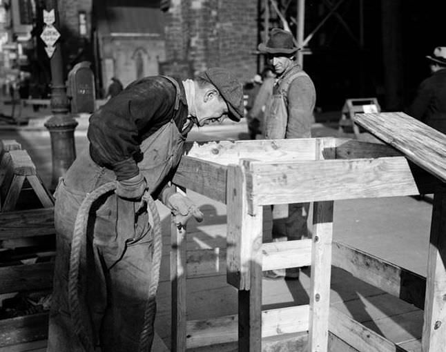 6th Avenue Subway Construction, 16th Street, 1937.