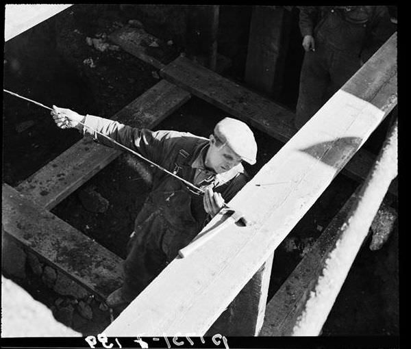 6th Avenue Subway Construction, 16th Street, 1937.