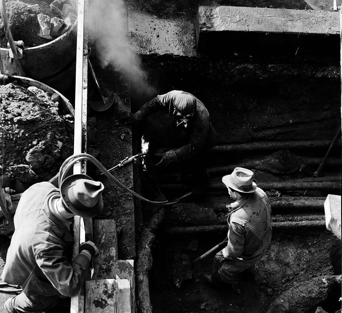 6th Avenue Subway Construction, 42nd Street, 1937.