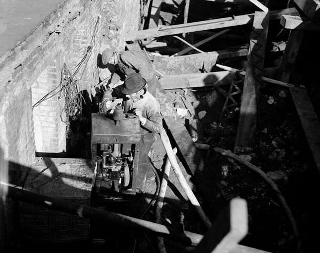 6th Avenue Subway Construction, 15th Street, 1937.