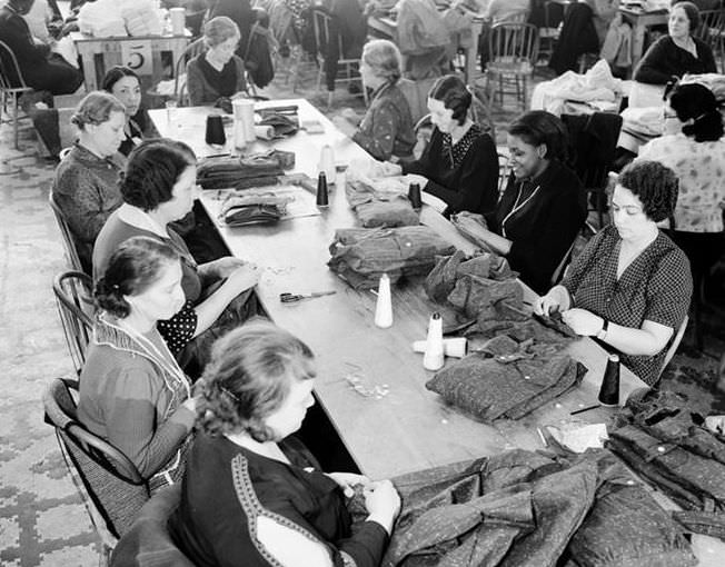 Making Shirts on 10th Avenue and 36th Street, 1937.