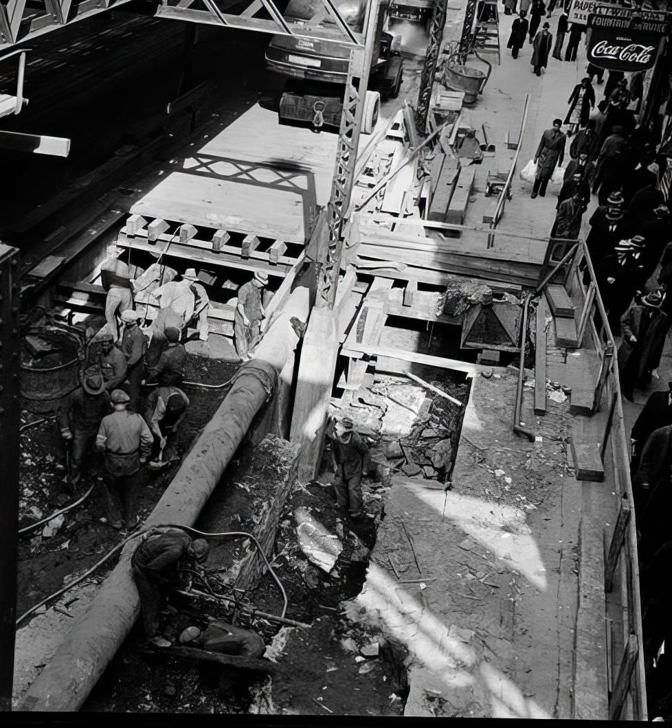 6th Avenue Subway Construction, 32nd Street, 1937.