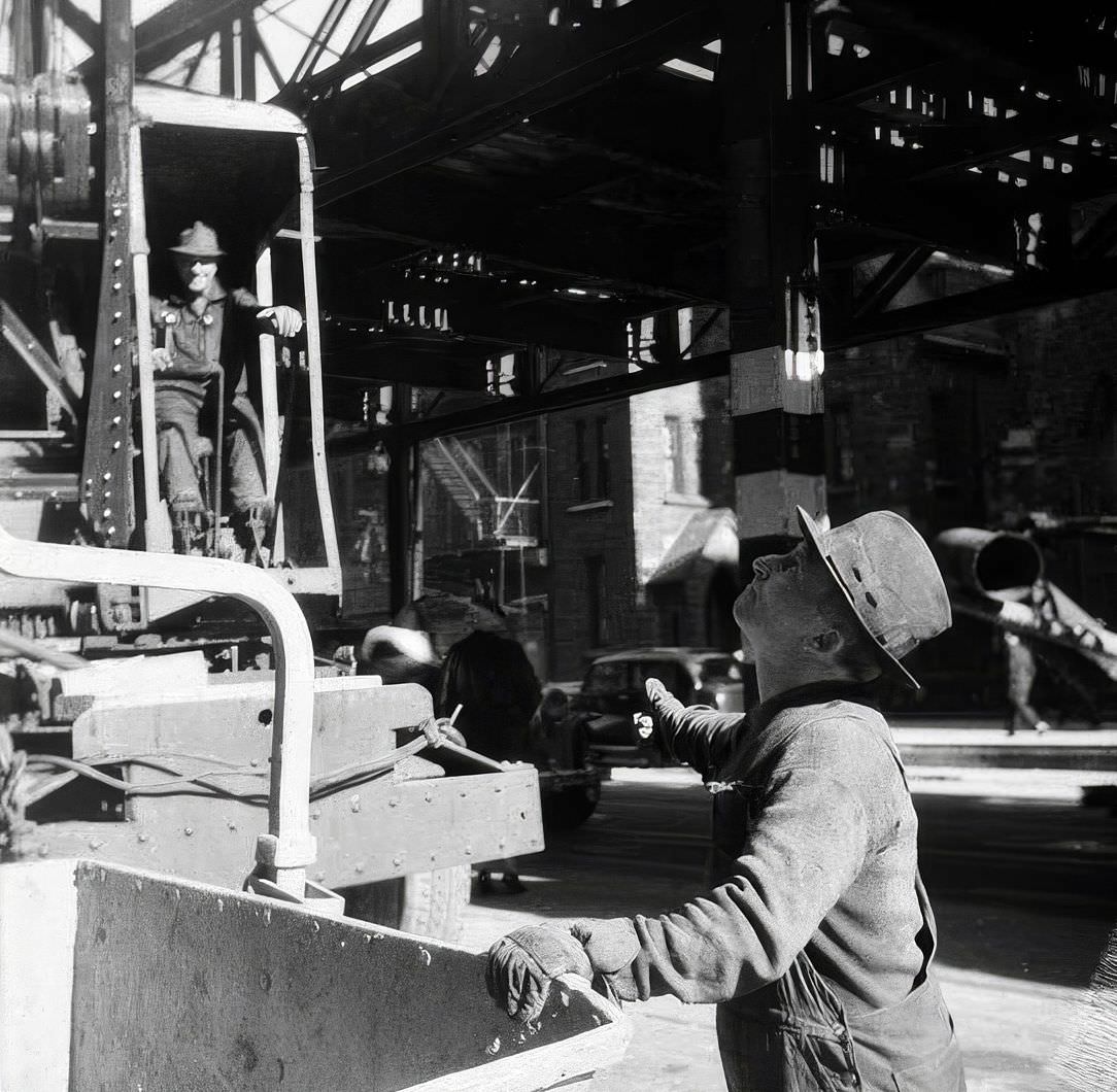 6th Avenue Subway Construction, 24th Street, 1937.