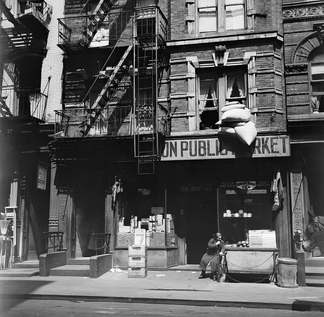 Tenement front, 1935.